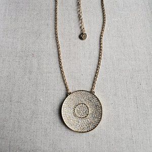 TC Swarovski pave crystal disc pendant.